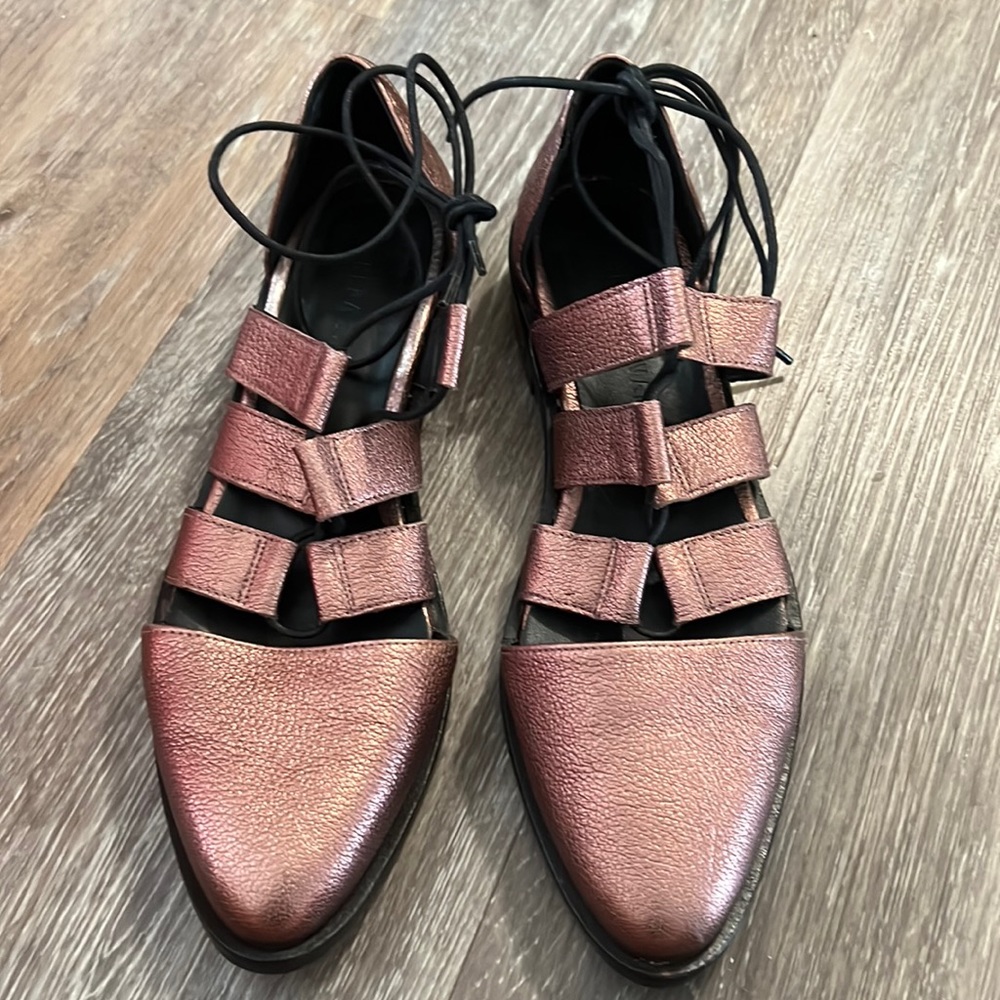 Freda Salvador caged lace up closed toe sandal